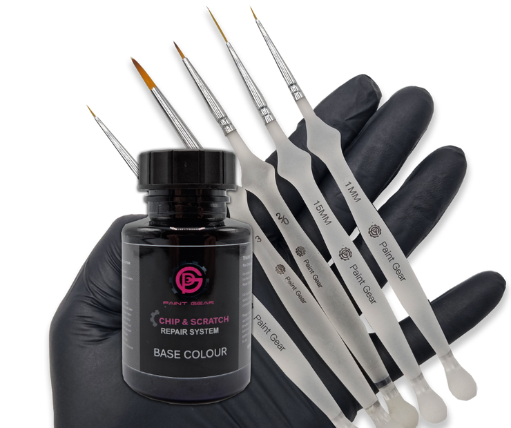 Car Touch Up Paint 50ml & Touch Up Brushes 5pc