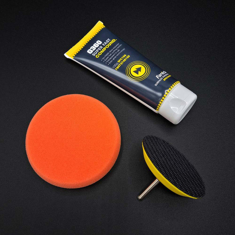 4" Wool Felt Sponge Polishing Pad Hook And Loop Buffing Wheel Medium